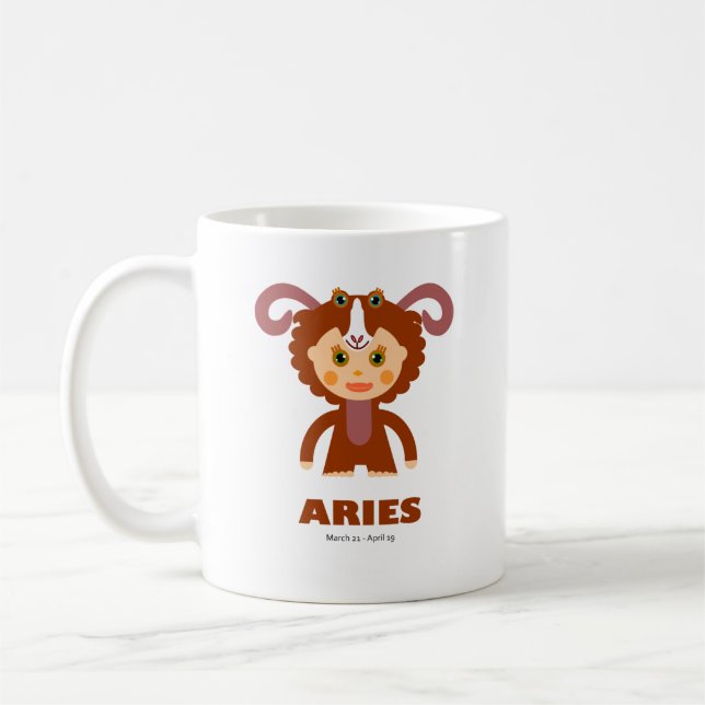 Aries Zodiac for Kids Coffee Mug (Left)