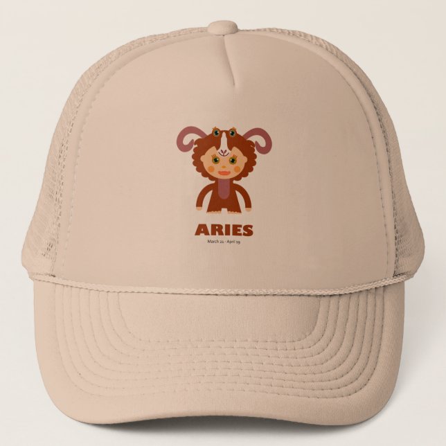 Aries Zodiac for Kids Trucker Hat (Front)