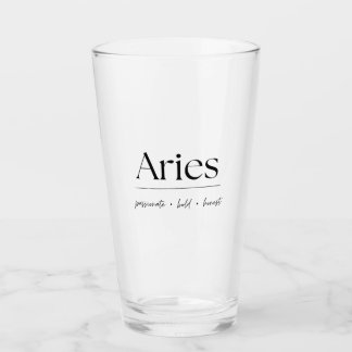 Aries Zodiac Glass Cup