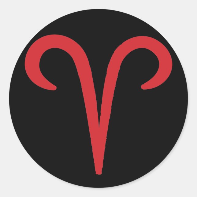ARIES Zodiac March April Astrology Zodiac Party Classic Round Sticker (Front)