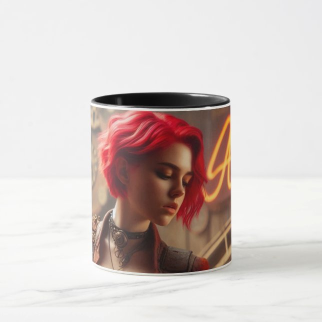 Aries Zodiac Musician Guitar  Mug (Center)