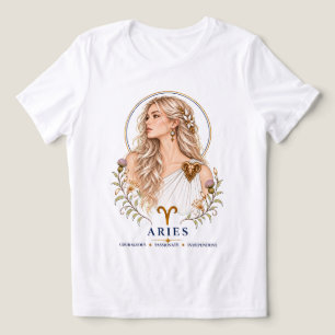 Aries Zodiac Portrait Graphic Tri-Blend Shirt