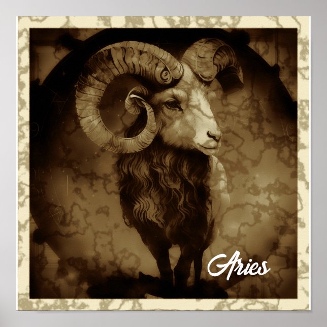 Aries Zodiac Poster (Front)