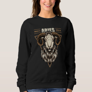 Aries Zodiac Ram Astrology March April Birthday Sweatshirt