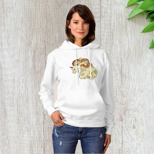 Aries Zodiac Ram Colourful Astrological  Hoodie