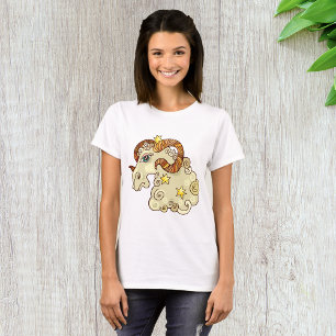 Aries Zodiac Ram Colourful Astrological  T-Shirt