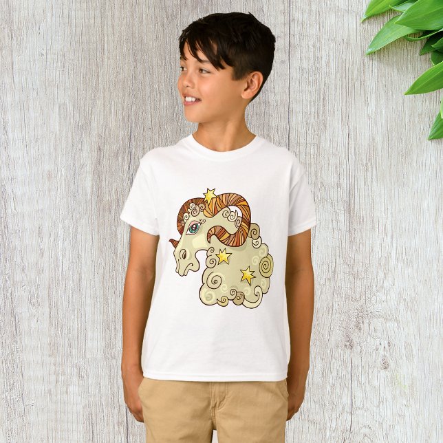 Aries Zodiac Ram Colourful Astrological  T-Shirt (Creator Uploaded)