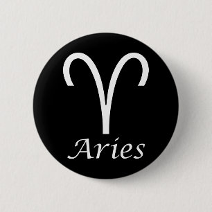 ‘Aries’ Zodiac Sign 6 Cm Round Badge