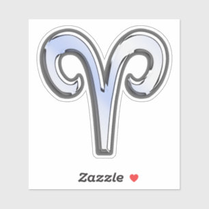 Aries Zodiac Sign Blue Digital Art