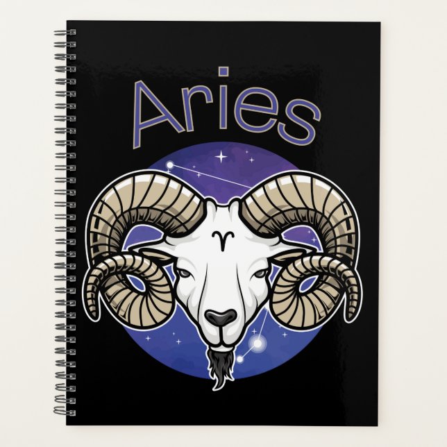 Aries Zodiac Sign Calendar Planner (Front)