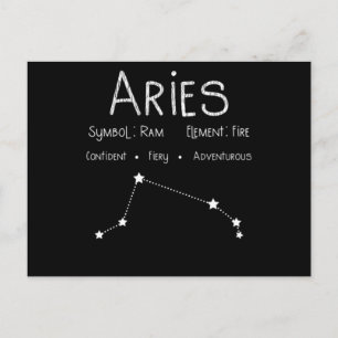 Aries Zodiac Sign Constellation Astrology Gift Postcard