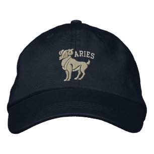 Aries Zodiac Sign Embroidery March 21 - April 19 Embroidered Hat