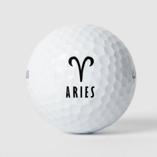 Aries zodiac sign golf balls