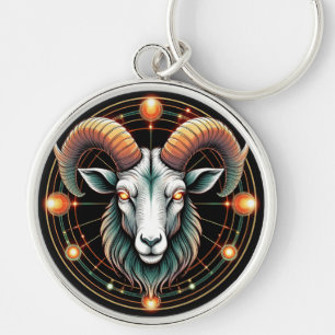 Aries Zodiac Sign Key Ring