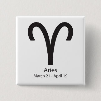 Aries zodiac sign March 21 - April 19 15 Cm Square Badge