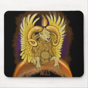 Aries Zodiac Sign Mouse Mat