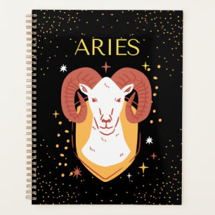 Aries Zodiac Sign&Quote Modern Elegant Gift Theme Planner