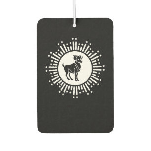 Aries Zodiac Sign Ram Cosmic Starburst Design Car Air Freshener
