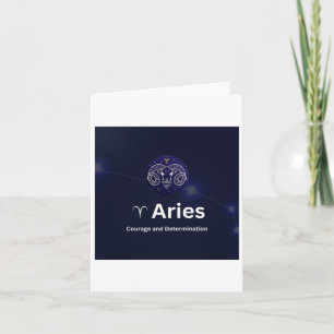 Aries Zodiac Sign Sticker Card