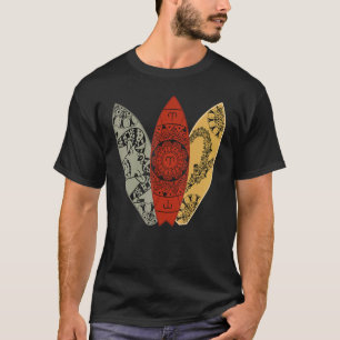 Aries Zodiac Sign Surfboard Surfing Horoscope T-Shirt