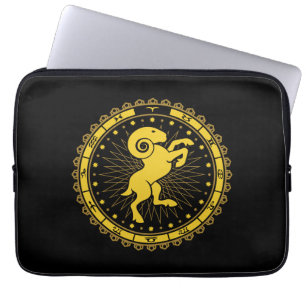 Aries - Zodiac Sign - Symbol - Horoscope Laptop Sleeve