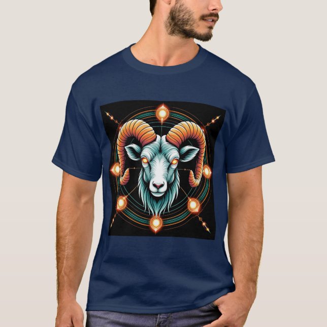 Aries Zodiac Sign T-Shirt (Front)