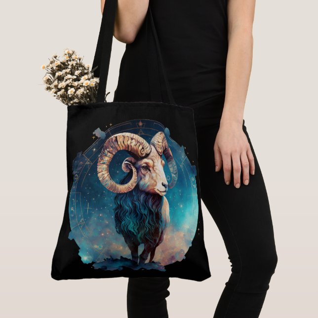 Aries Zodiac sign Tote Bag (Close Up)