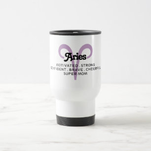 Aries Zodiac Sign Traits Super Mum Purple Travel M Travel Mug