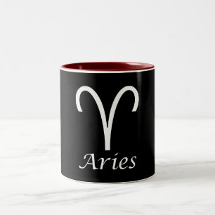 ‘Aries’ Zodiac Sign Two-Tone Coffee Mug