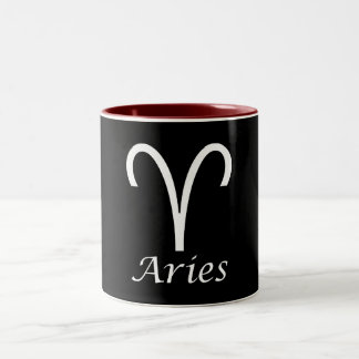 ‘Aries’ Zodiac Sign Two-Tone Coffee Mug