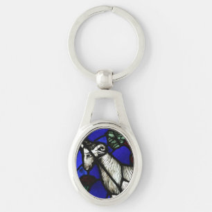 Aries Zodiac Stained Glass Notre-Dame de Paris OKe Key Ring