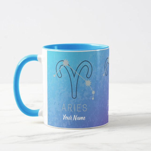 Aries Zodiac Star Sign Horoscope Constellation Mug (Left)