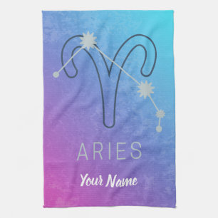 Aries Zodiac Star Sign Horoscope Constellation Tea Towel