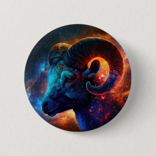Aries Zodiac Star Sign – No Text 6 Cm Round Badge