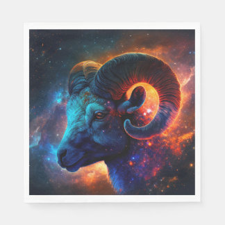 Aries Zodiac Star Sign Paper Napkins
