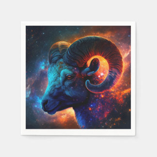 Aries Zodiac Star Sign - Vivid Artistic Napkins