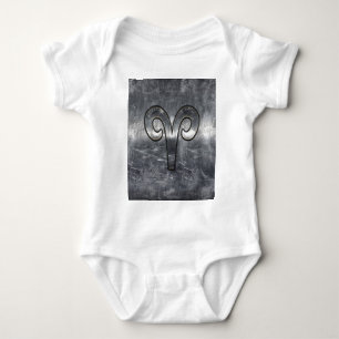 Aries Zodiac Symbol Industrial Style Baby Bodysuit