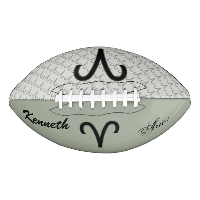 Aries Zodiac Symbol Standard by Kenneth Yoncich American Football (Front)
