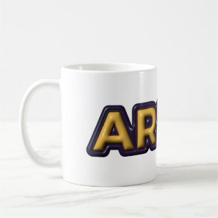 Aries Zodiac Text Design Coffee Mug