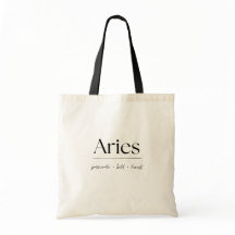 Aries Zodiac Tote Bag