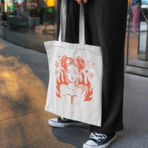 Aries Zodiac Tote Bag