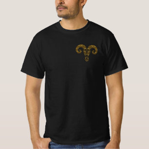 Aries Zodiac - Tribal Gold T-Shirt