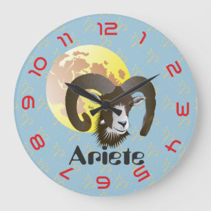 Ariete 21 March to 20 april Orologio Large Clock
