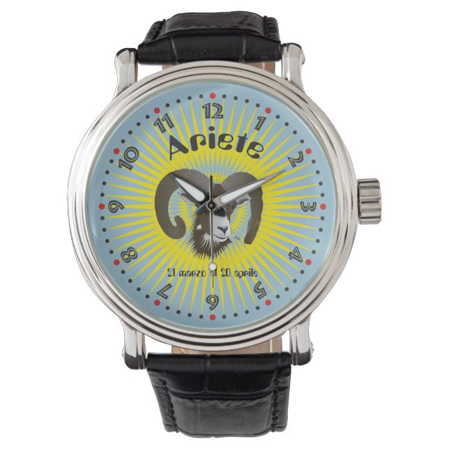 Ariete 21 March to 20 april Orologio Watch (Front)