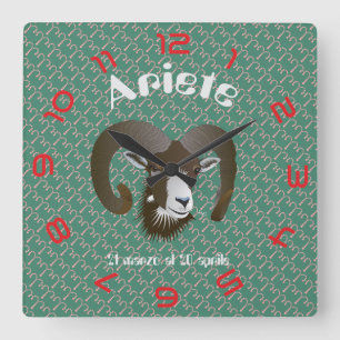 Ariete 21 marzo Al 20 April Orologio Square Wall Clock