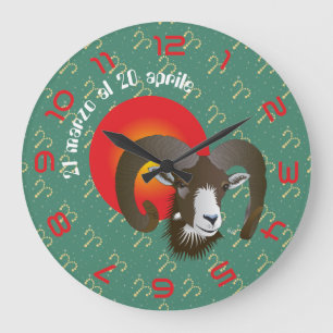 Ariete 21 marzo al 20 aprile Orologio Large Clock