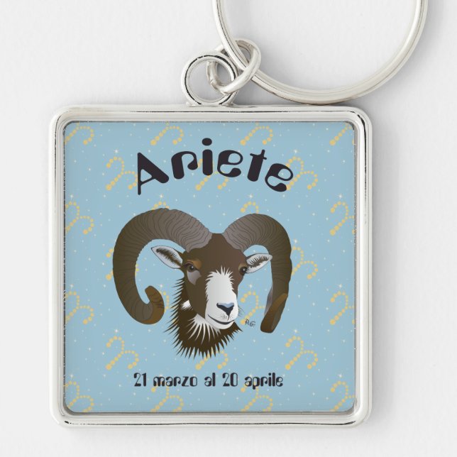Ariete 21 marzo al 20 aprile Portachiavi Key Ring (Front)