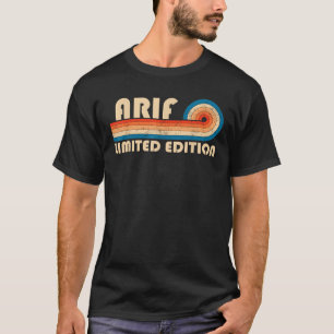 ARIF Surname Retro Vintage 80s 90s Birthday Reunio T-Shirt