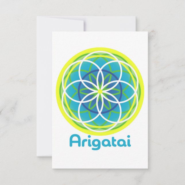 Arigatai greeting card - earth (Front)