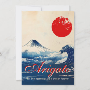 Arigato Japonesque Harmony with Fuji Thank You Card